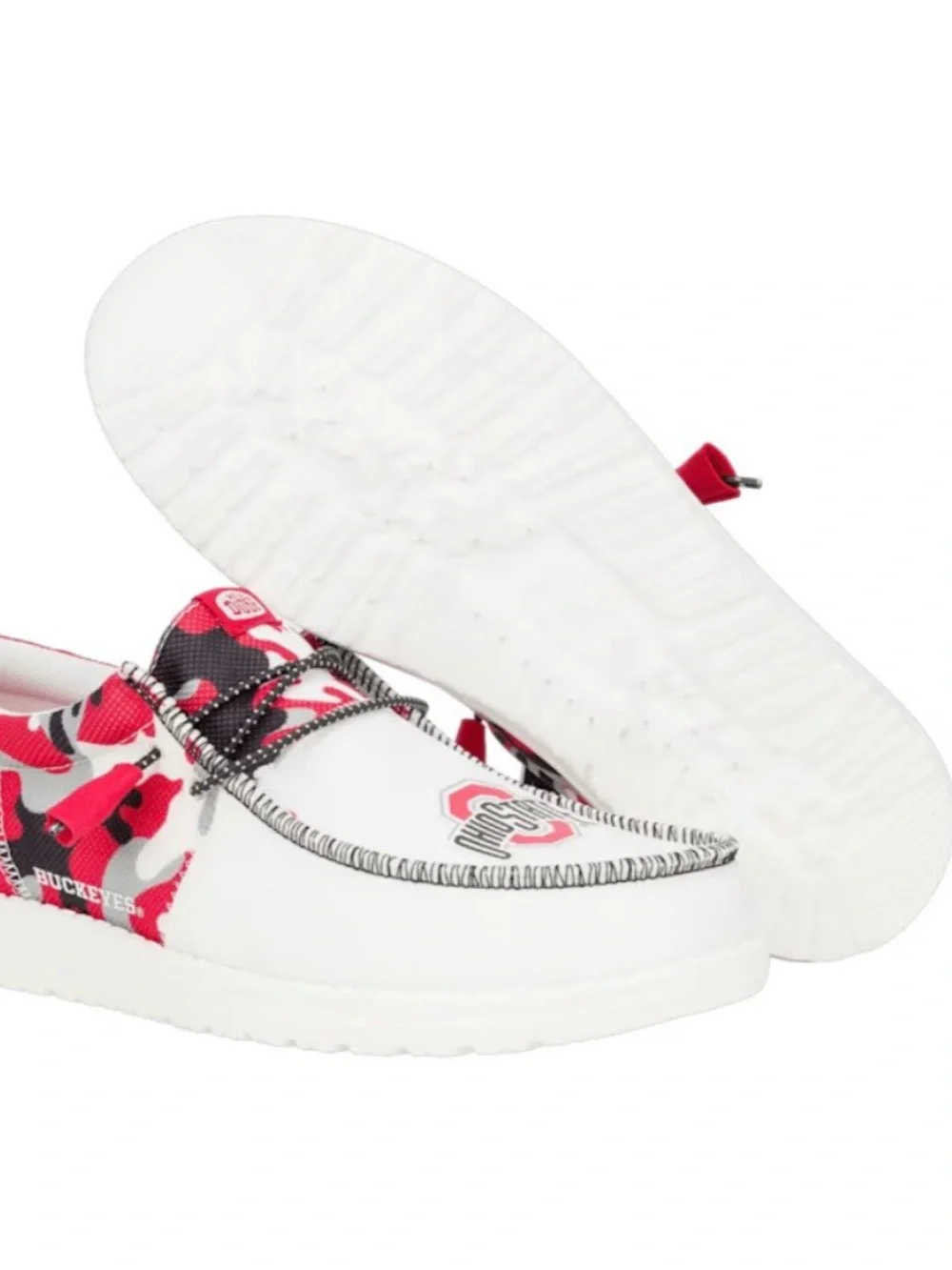 Hey Dude Wally Tri The Ohio  State Buckeyes Varsity Red/Black/White Size 11 NEW